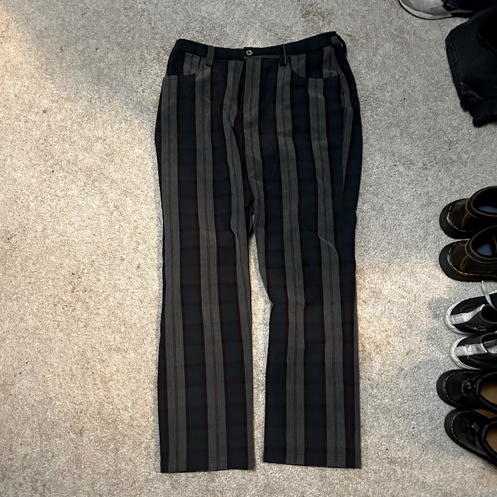 Grey, Red and Blue Pants